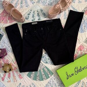Ag Adriano Goldschmied Midnight Black The Legging Skinny Jeans 26R